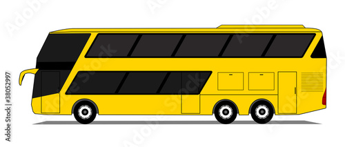 Double deck coach vector
