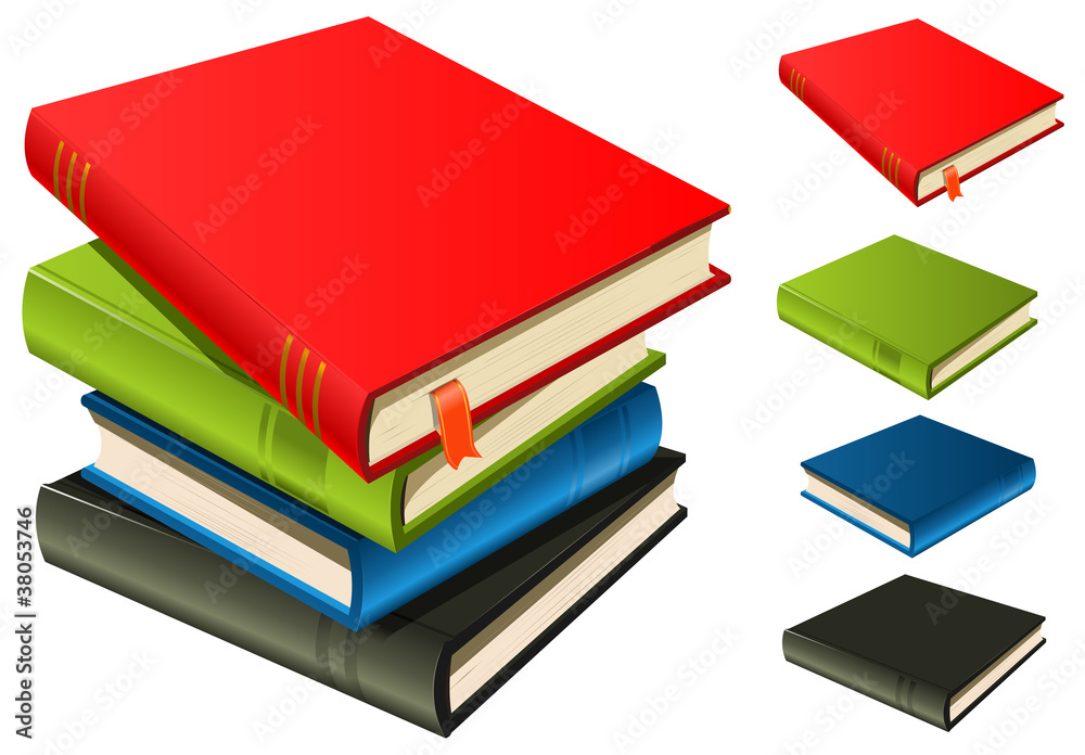 Stack Of Books - Set And Separated Stack Of Books - Set And Separated