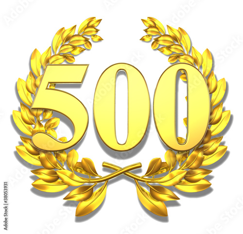 500 fivehundred number laurel wreath photo