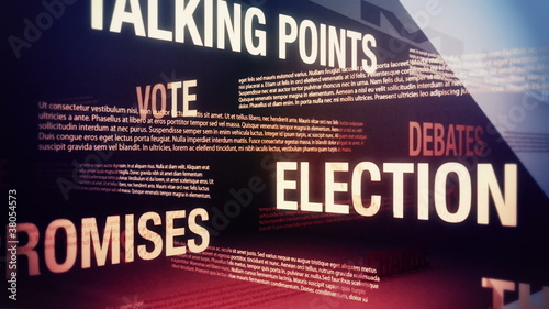 Political Campaign Related Terms Background Loop photo