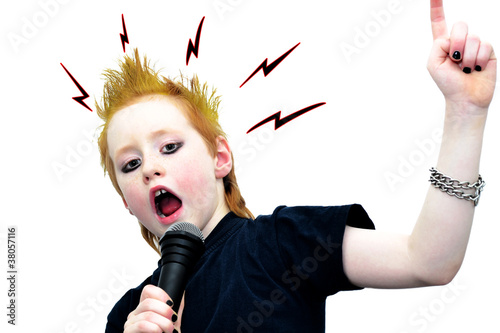 Konstfotografi Rock singer