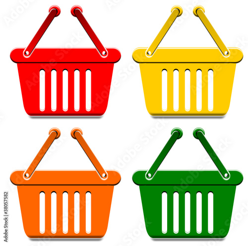 Ceste da shopping - 4 colori diversi