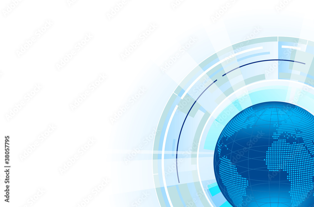 Naklejka premium Abstract business background with world symbol