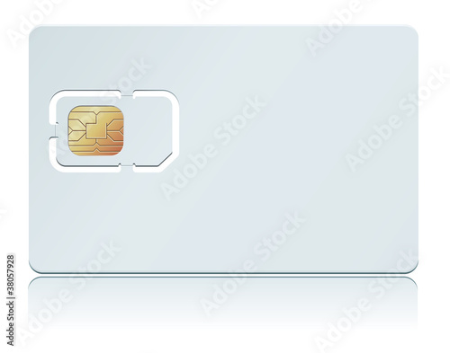 Vector illustration of blank SIM Card.
