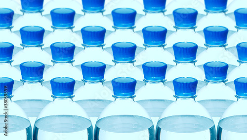 plastic mineral water bottle background