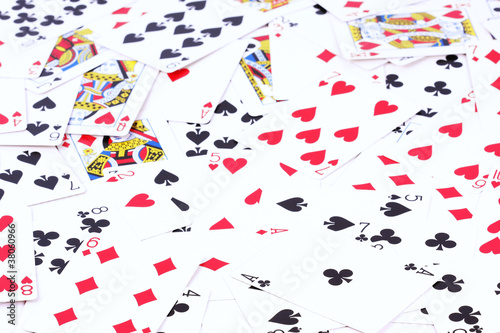 Poker playing cards background