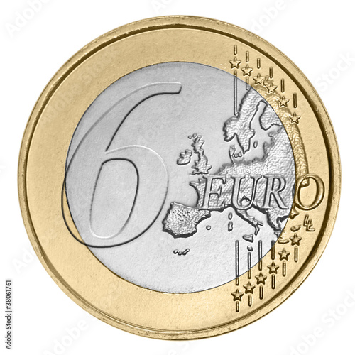 Six euro coin
