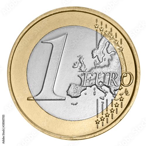 One  euro coin photo
