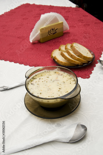 Polish sour rye soup
