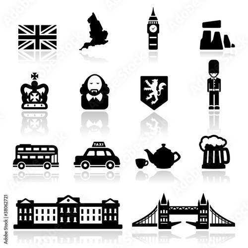 Icons set British Culture