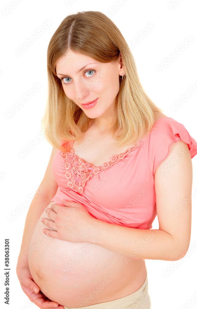 portrait of a beautiful pregnant woman tenderly holding her bell portrait of a beautiful pregnant woman tenderly holding her bell