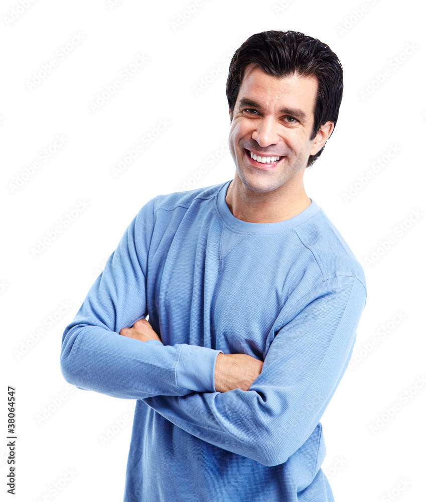 Handsome smiling man. Handsome smiling man.