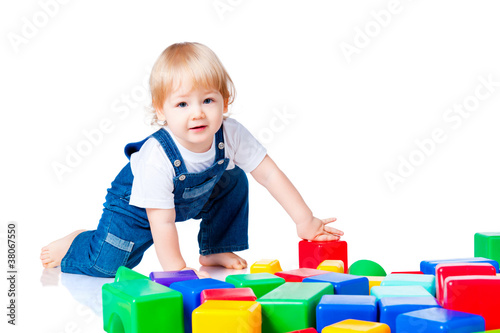 Boy with blocks