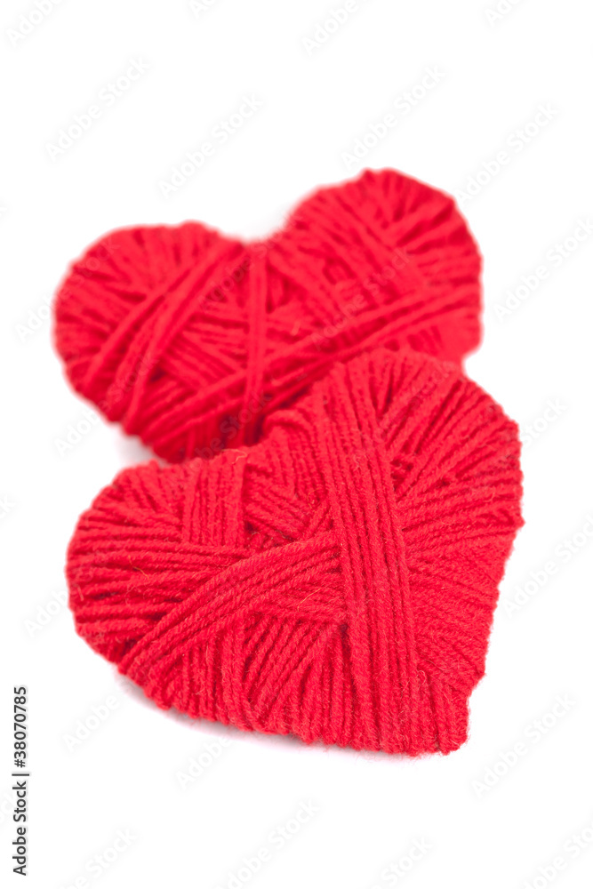 two red thread hearts two red thread hearts