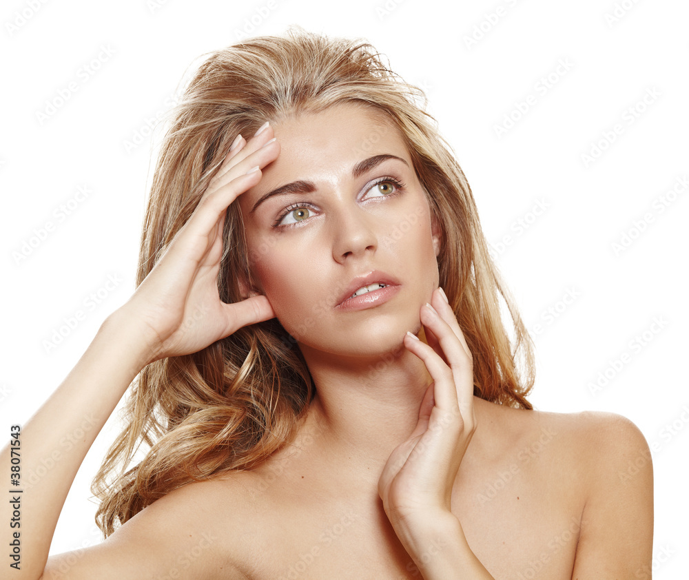 beautiful young woman with long hair beautiful young woman with long hair