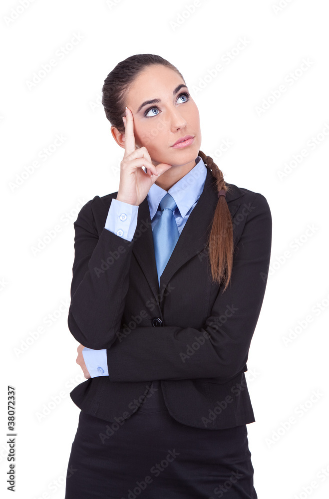 thinking businesswoman