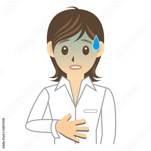 シャツ女性 B 病気 腹痛