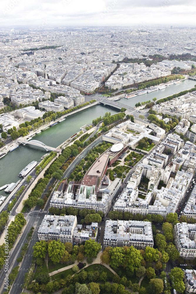 Paryż - Panorama - obrazy, fototapety, plakaty 