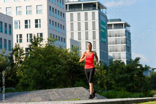 Urban sports - jogging fitness in the city