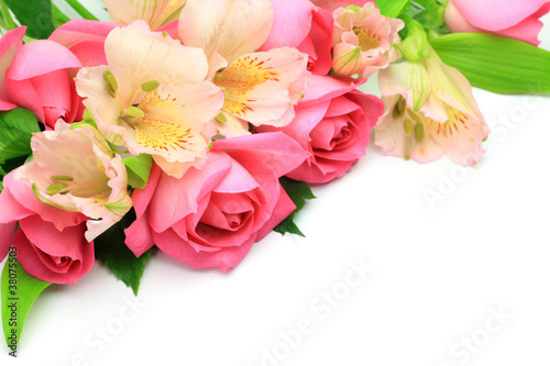 rose and alstroemeria