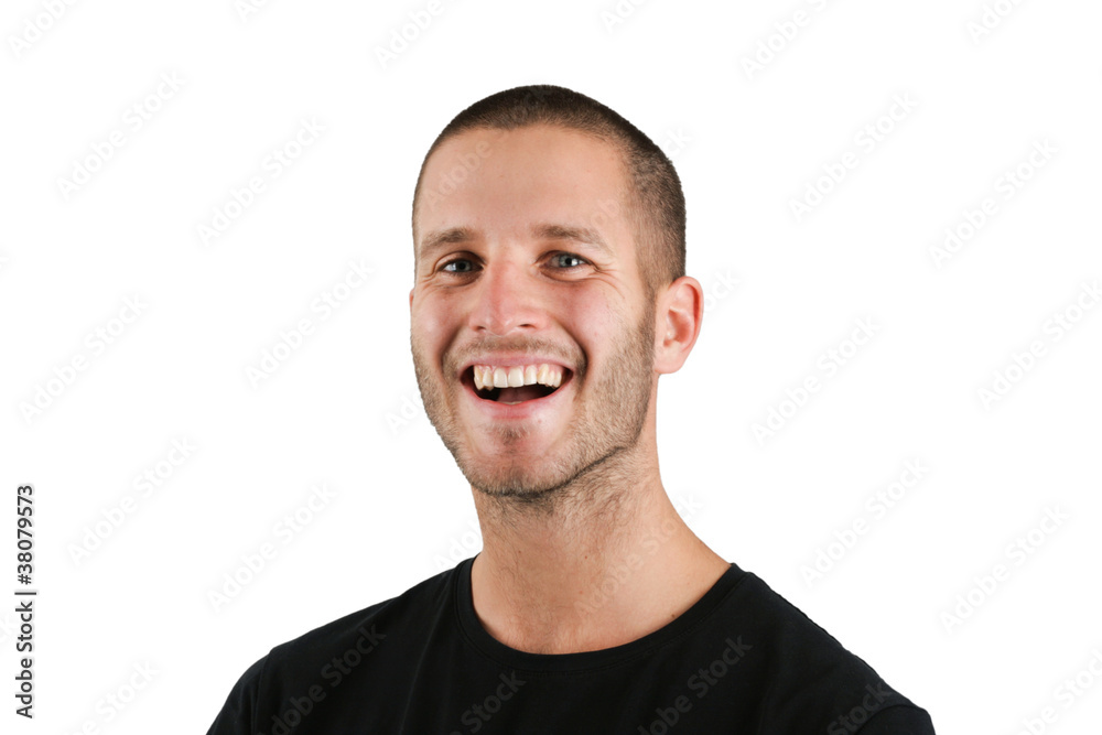 Young Man Laughing Young Man Laughing