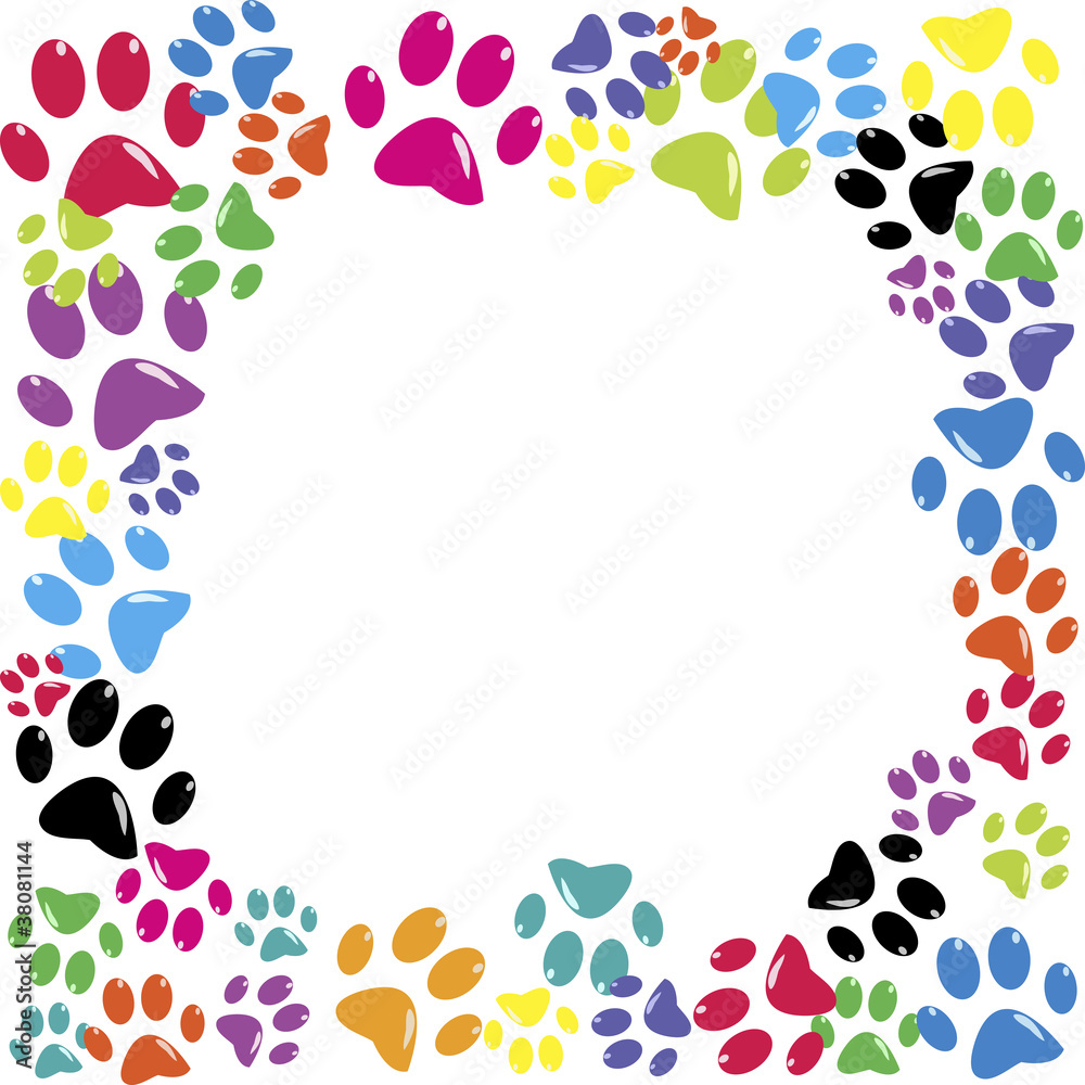Frame made of animal paws Frame made of animal paws