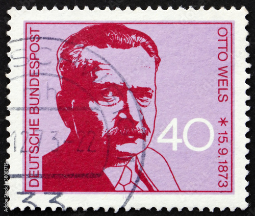 Postage stamp Germany 1973 Otto Wels, politician