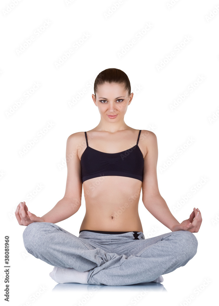 Practicing yoga Practicing yoga
