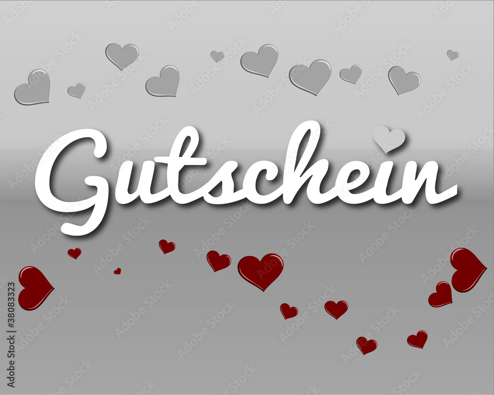 Gutschein Herzen Liebe StockIllustration Adobe Stock