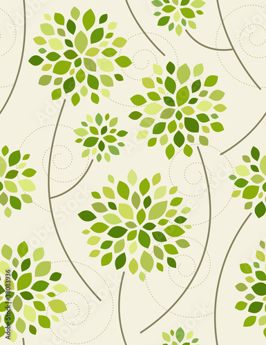 Spring forest. Seamless vector illustration.