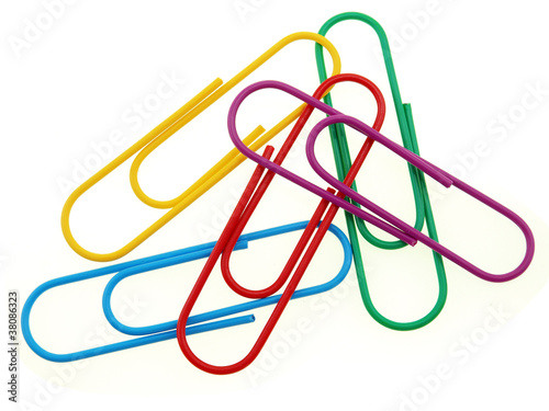 colorful paper clips