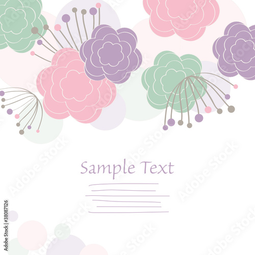 Karte mit Blumenmotiv