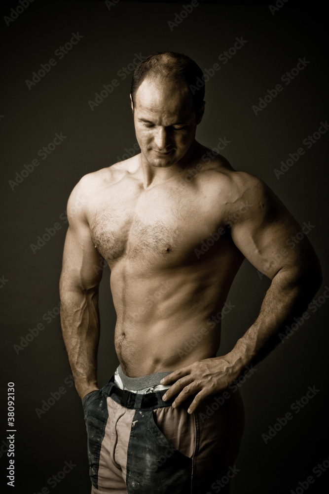 Fototapeta premium mature bodybuilder