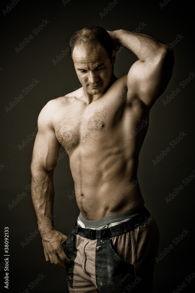 Fototapeta premium mature bodybuilder