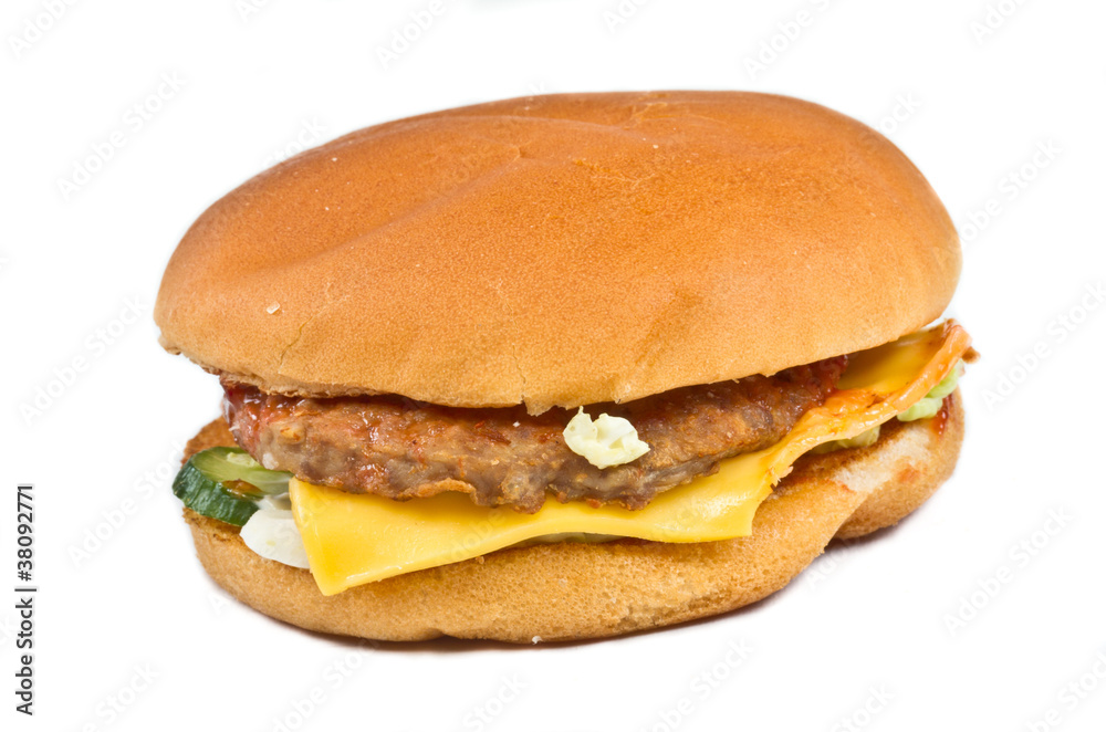 hamburger isolated on white hamburger isolated on white