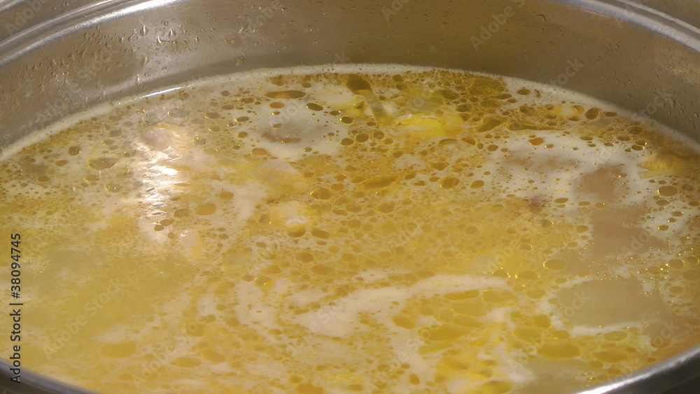 Preparation of chicken soup. Preparation of chicken soup.