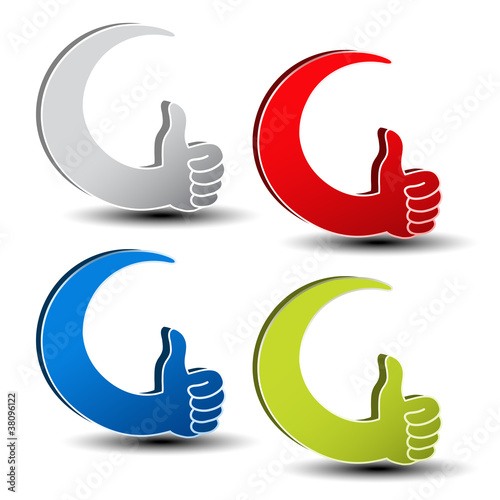 Vector best choice symbols - gesture hand