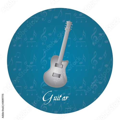 guitar circle tag