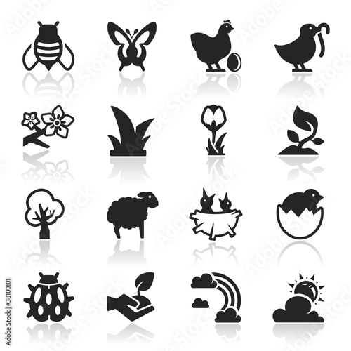 Icons set Spring Elegant series