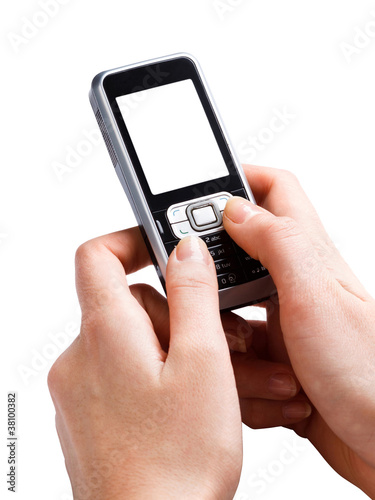 Wallpaper Mural mobile phone in the hands of the blank screen Torontodigital.ca