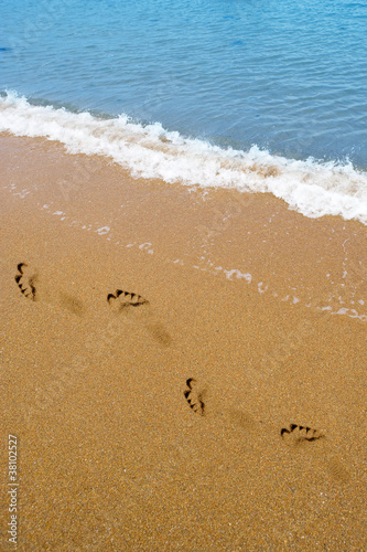 Fußspur im Sand