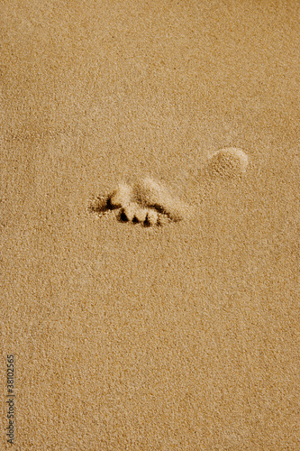 Fußspur im Sand