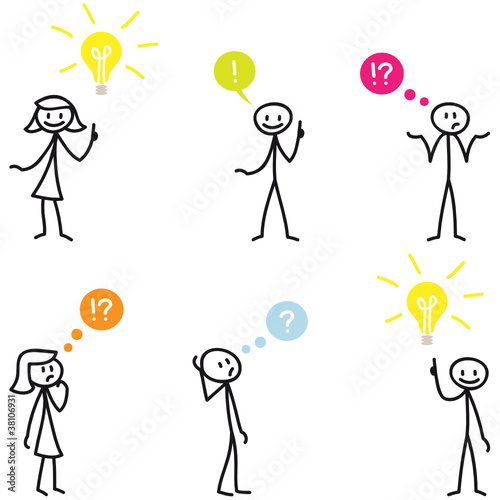Strichmännchen, Idee, Fragen, Wissen