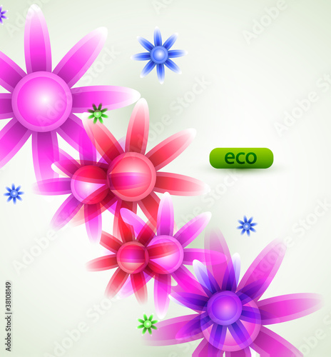 Vector abstract flowers
