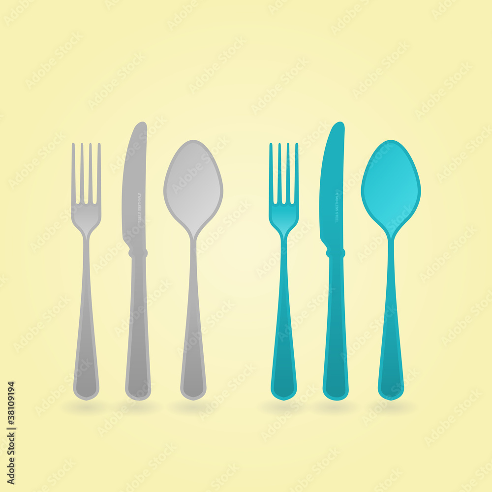 Vector Cutlery Concept Vector Cutlery Concept