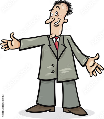 cartoon man in suit