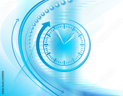 Business background with clock