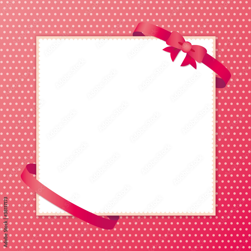 リボンと水玉の背景