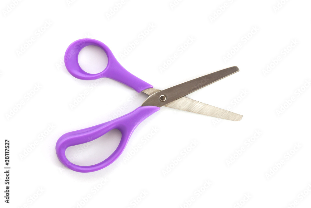 handled scissors isolated on white background handled scissors isolated on white background