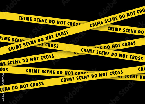 Crime Scene Tape on black